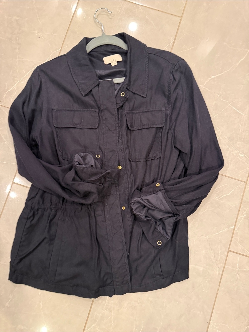 Loft, utility jacket. Navy blue. Size M.